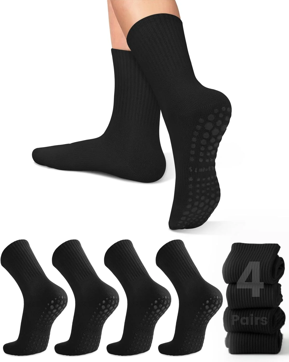 4 çift kadın yoga çorabı, düz  - Pilates Yoga Grip Socks incelemesi ve fiyatı
